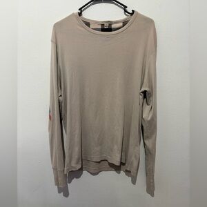 Burberry Tan Long Sleeve with Novacheck elbow patches Size Medium